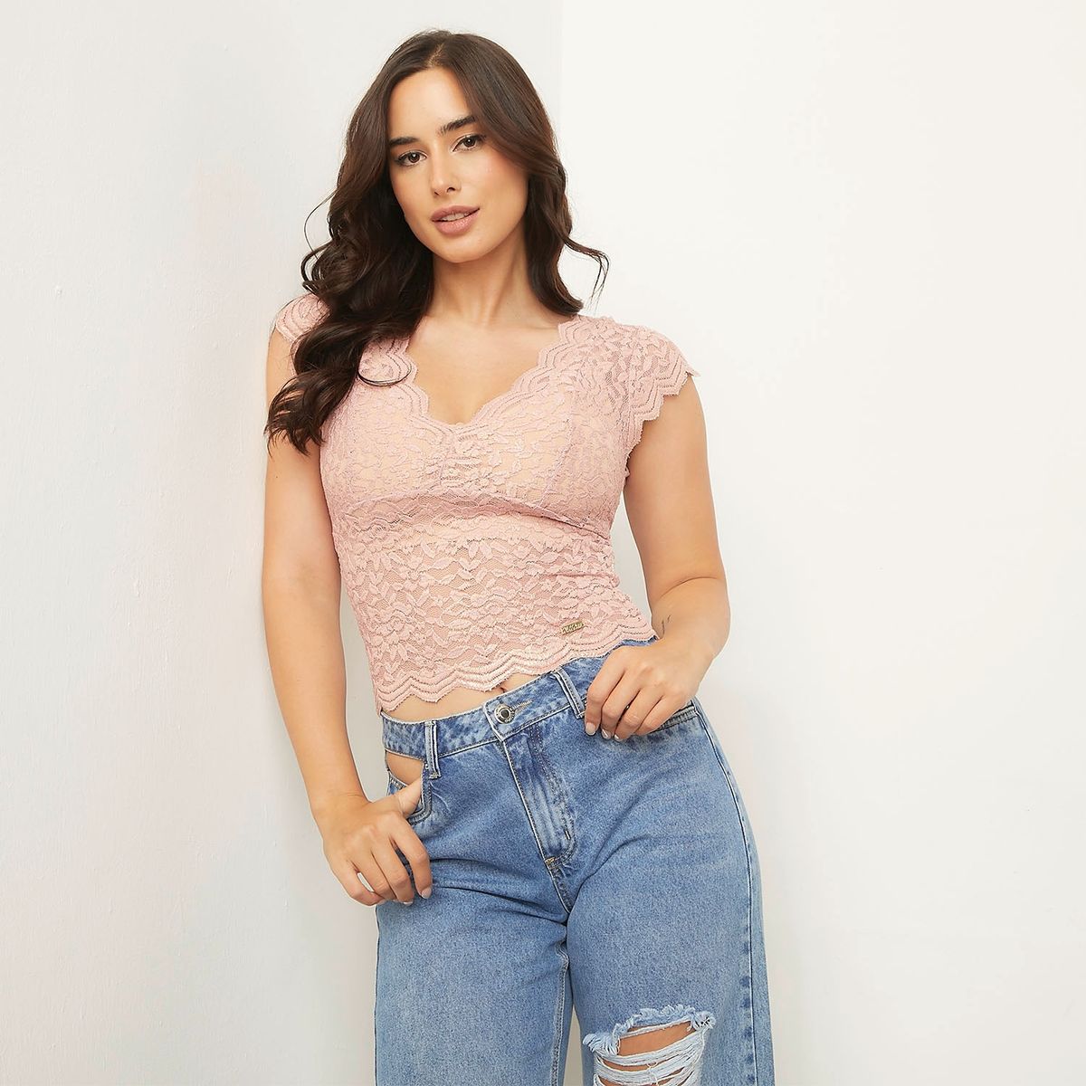 MOSSIMO - Polera Manga Corta Mujer Mossimo