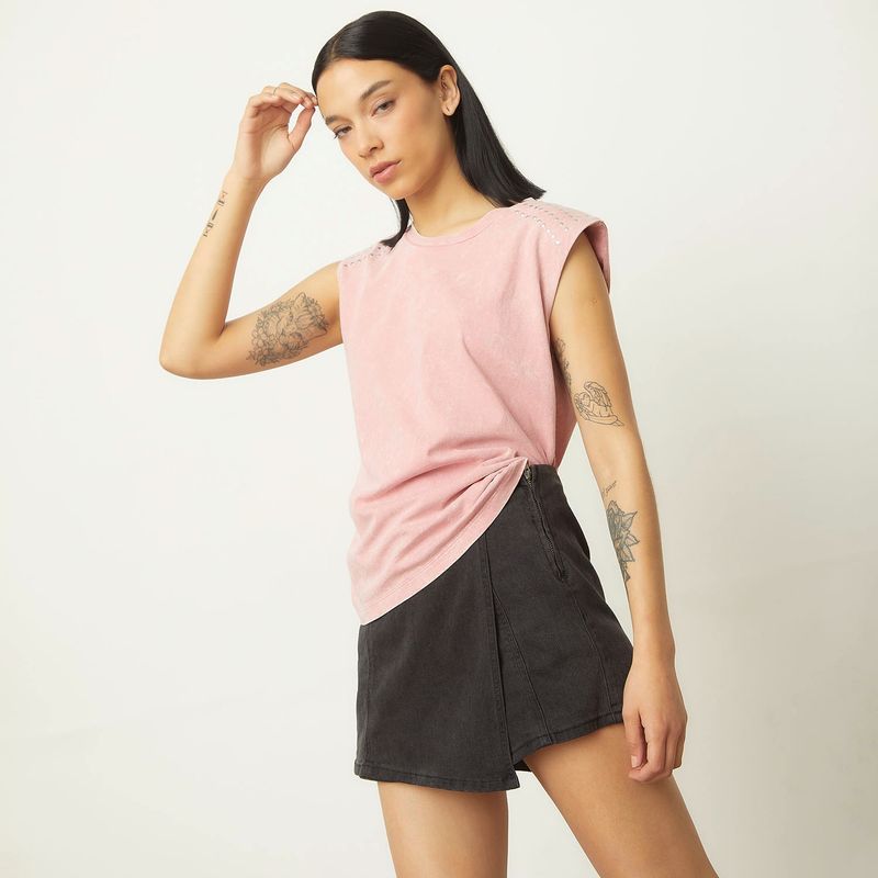AMERICANINO - Polera Sin Mangas Algodón Mujer Americanino