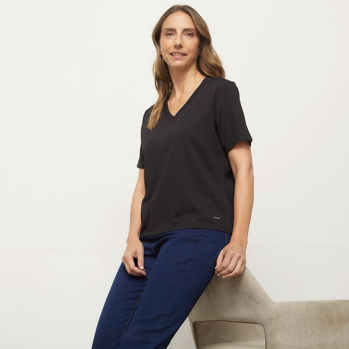 NEWPORT - Polera Manga Corta Mujer Newport