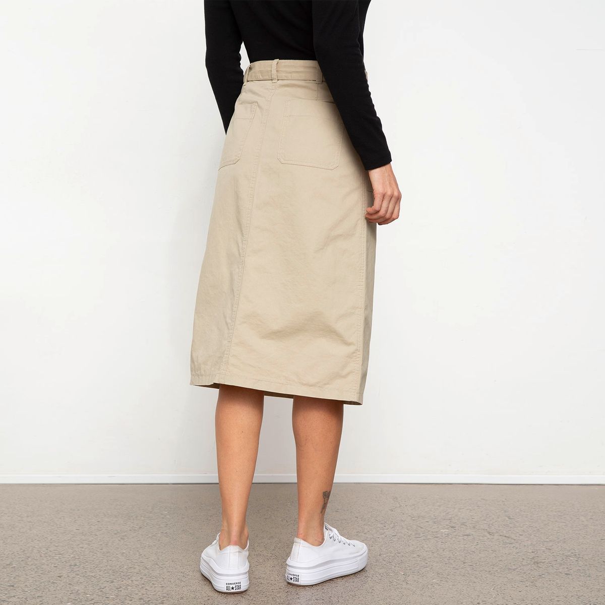 NEWPORT - Falda Midi Algodón Mujer Newport