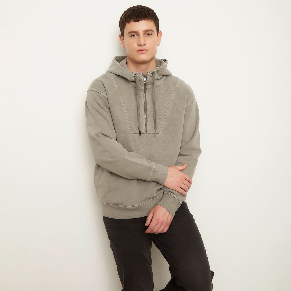 AMERICANINO - Polerón Con Cierre Algodón Orgánico Hombre Americanino