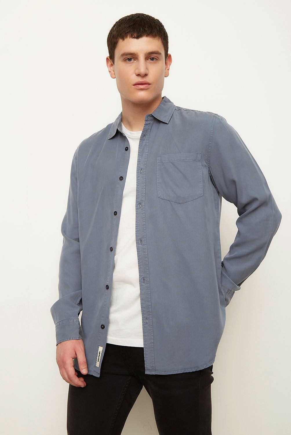 AMERICANINO - Camisa Casual Manga Larga Algodón Hombre Americanino