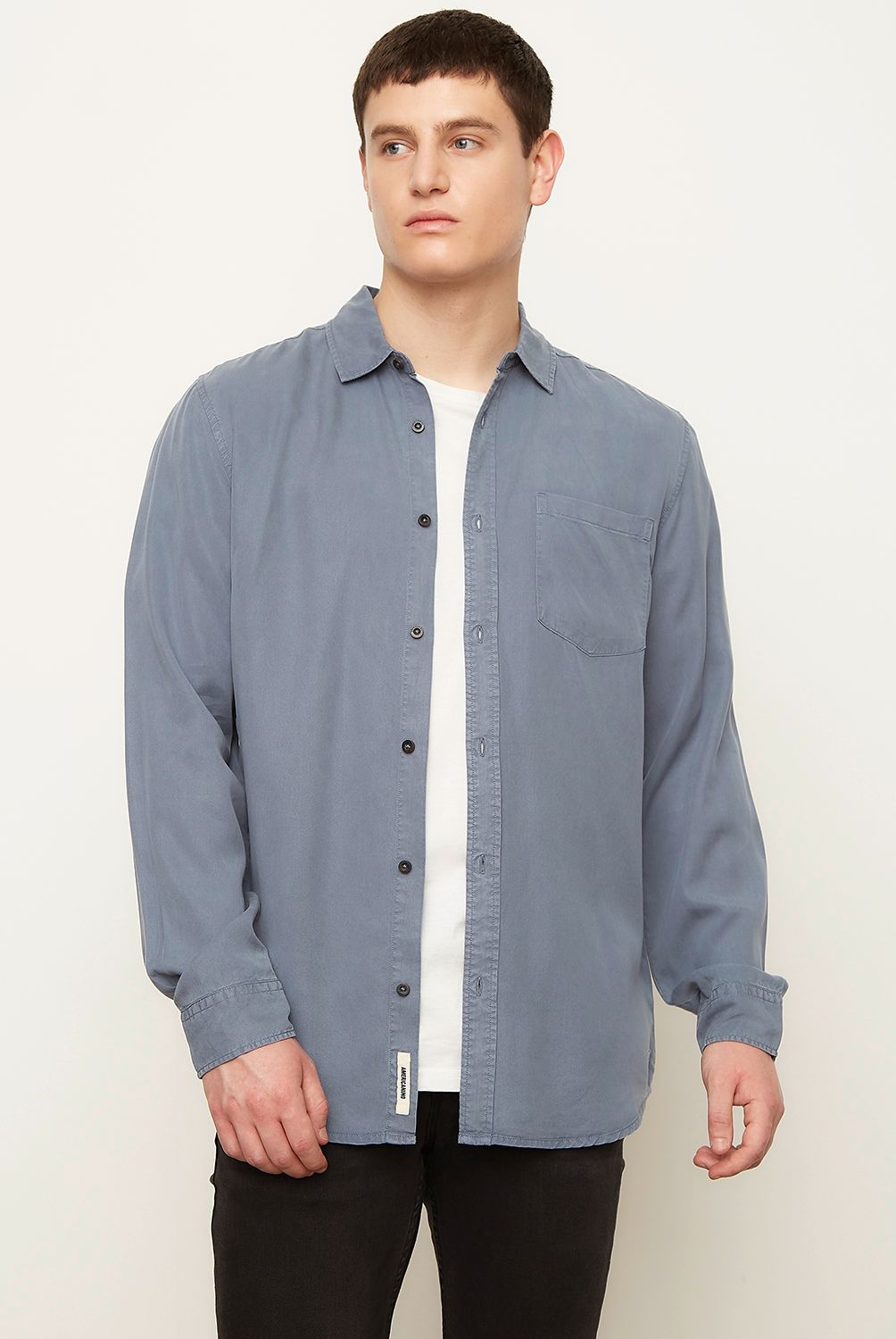 AMERICANINO - Camisa Casual Manga Larga Algodón Hombre Americanino