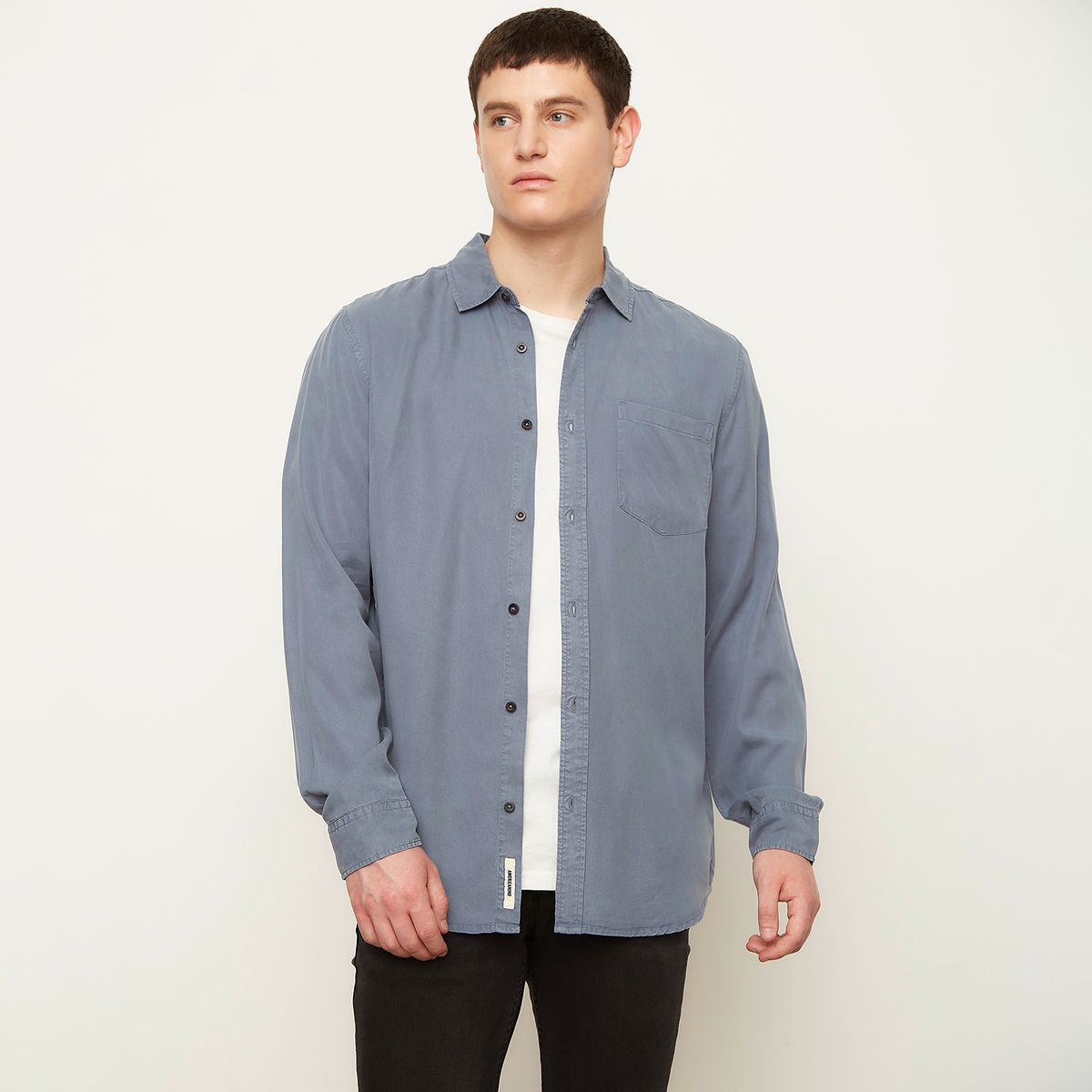 AMERICANINO - Camisa Casual Manga Larga Algodón Hombre Americanino