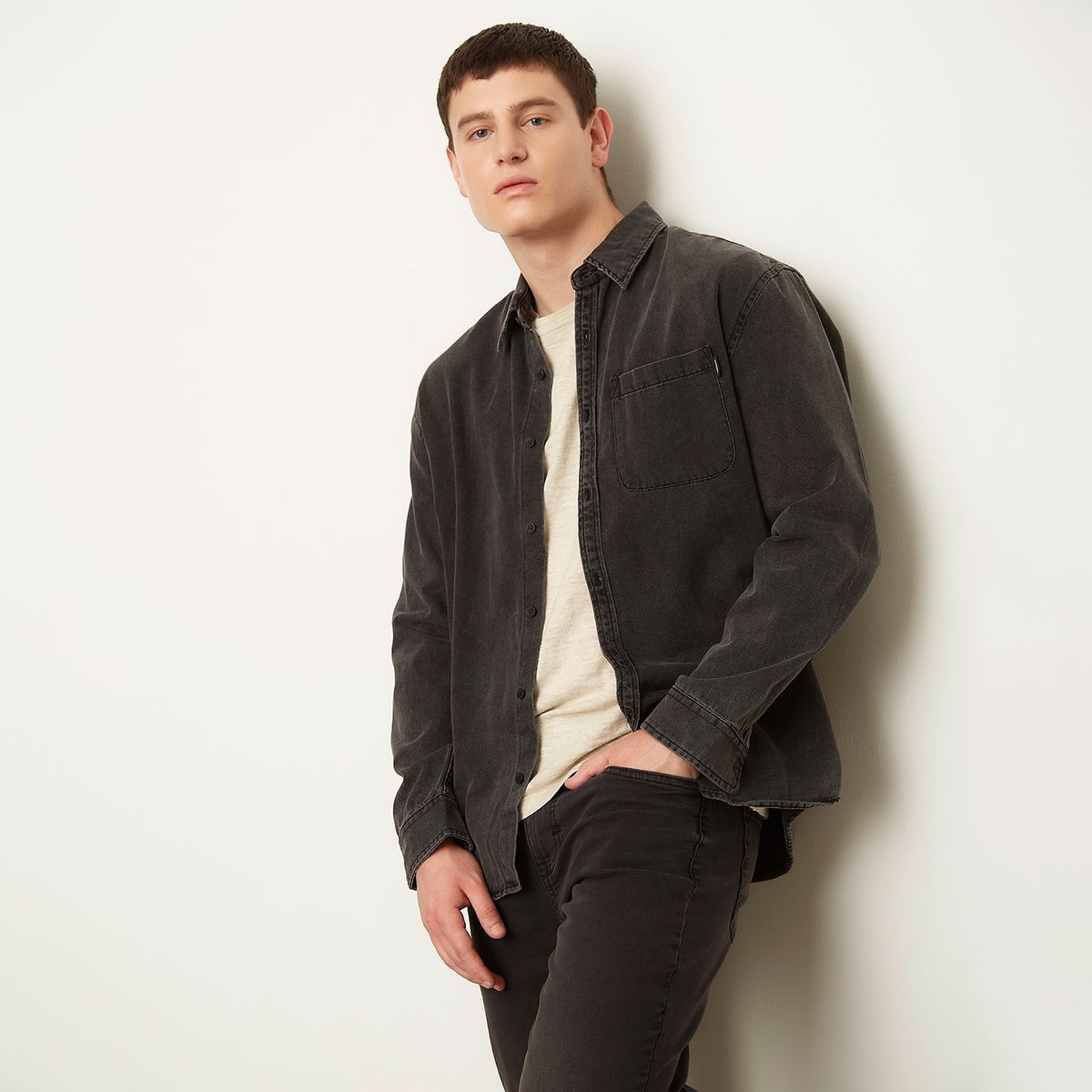 AMERICANINO - Camisa Denim Manga Larga Hombre Americanino