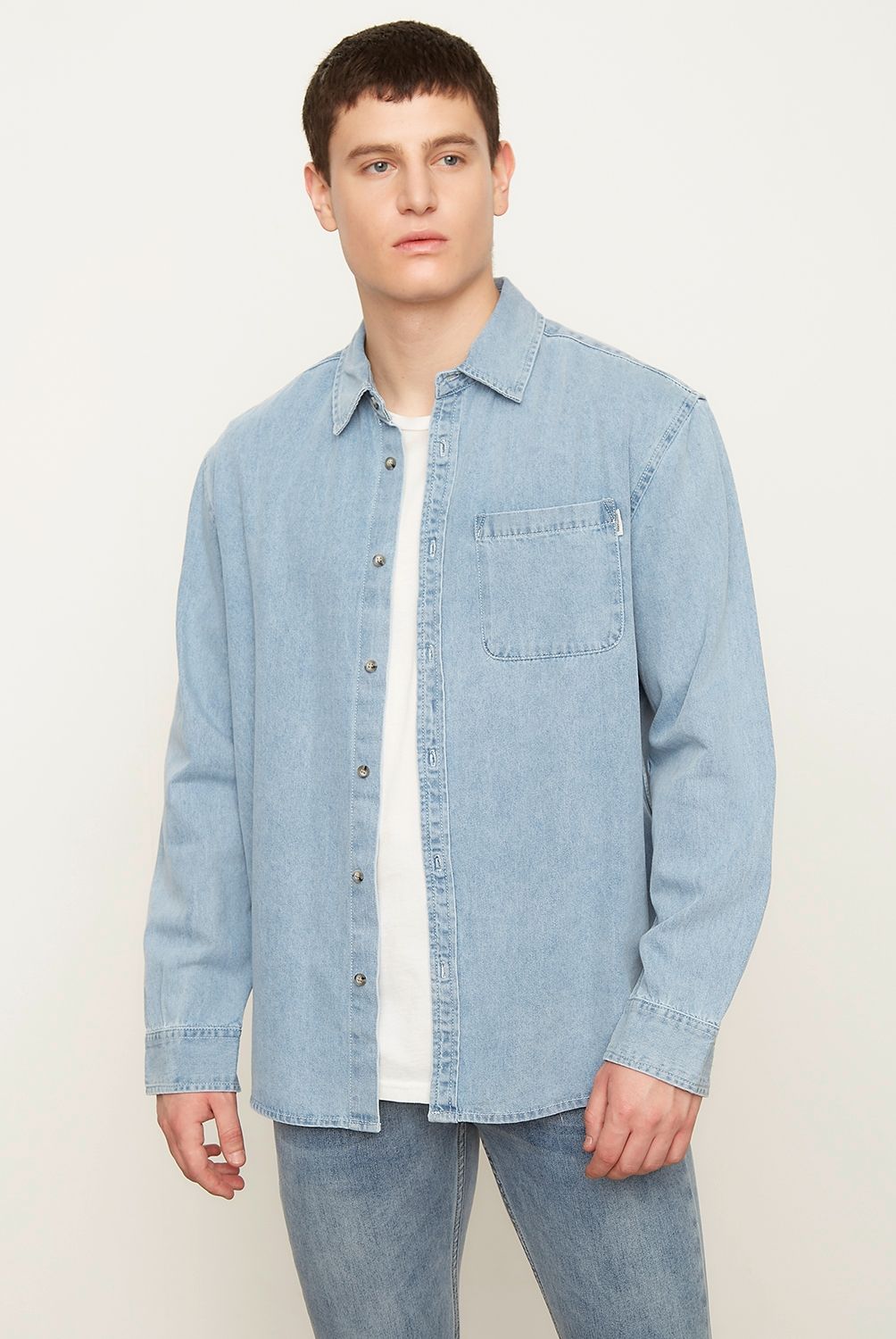 AMERICANINO - Camisa Denim Manga Larga Hombre Americanino