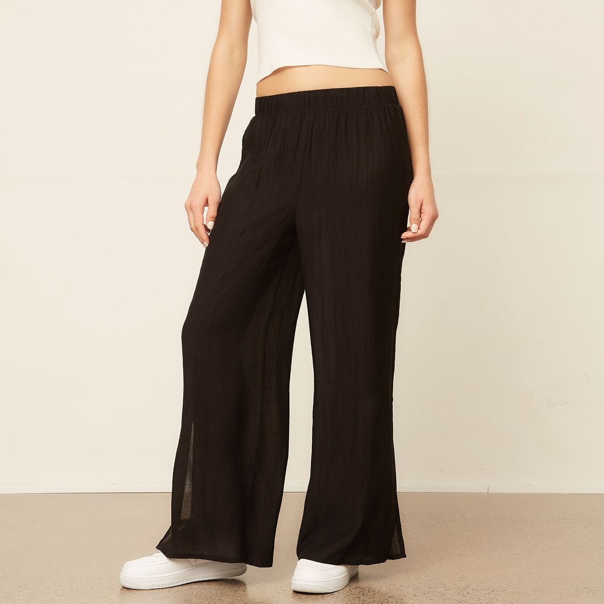 SYBILLA - Pantalón Palazzo Tiro Medio Mujer Sybilla