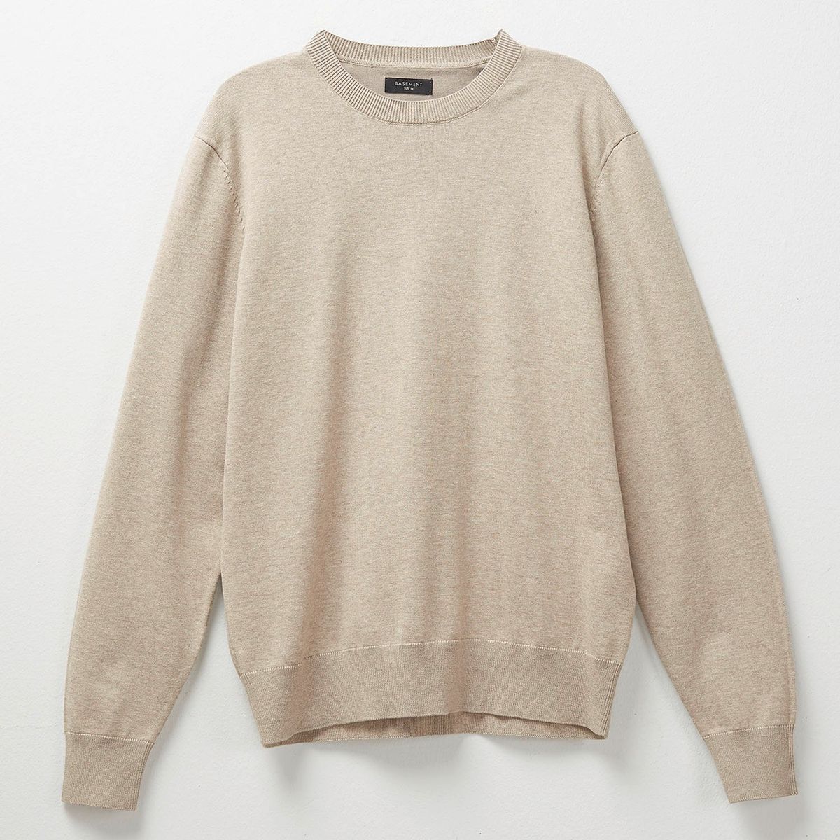 BASEMENT - Sweater Liso Regular Fit Algodón Hombre Basement