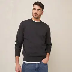BASEMENT - Sweater Liso Regular Fit Algodón Hombre