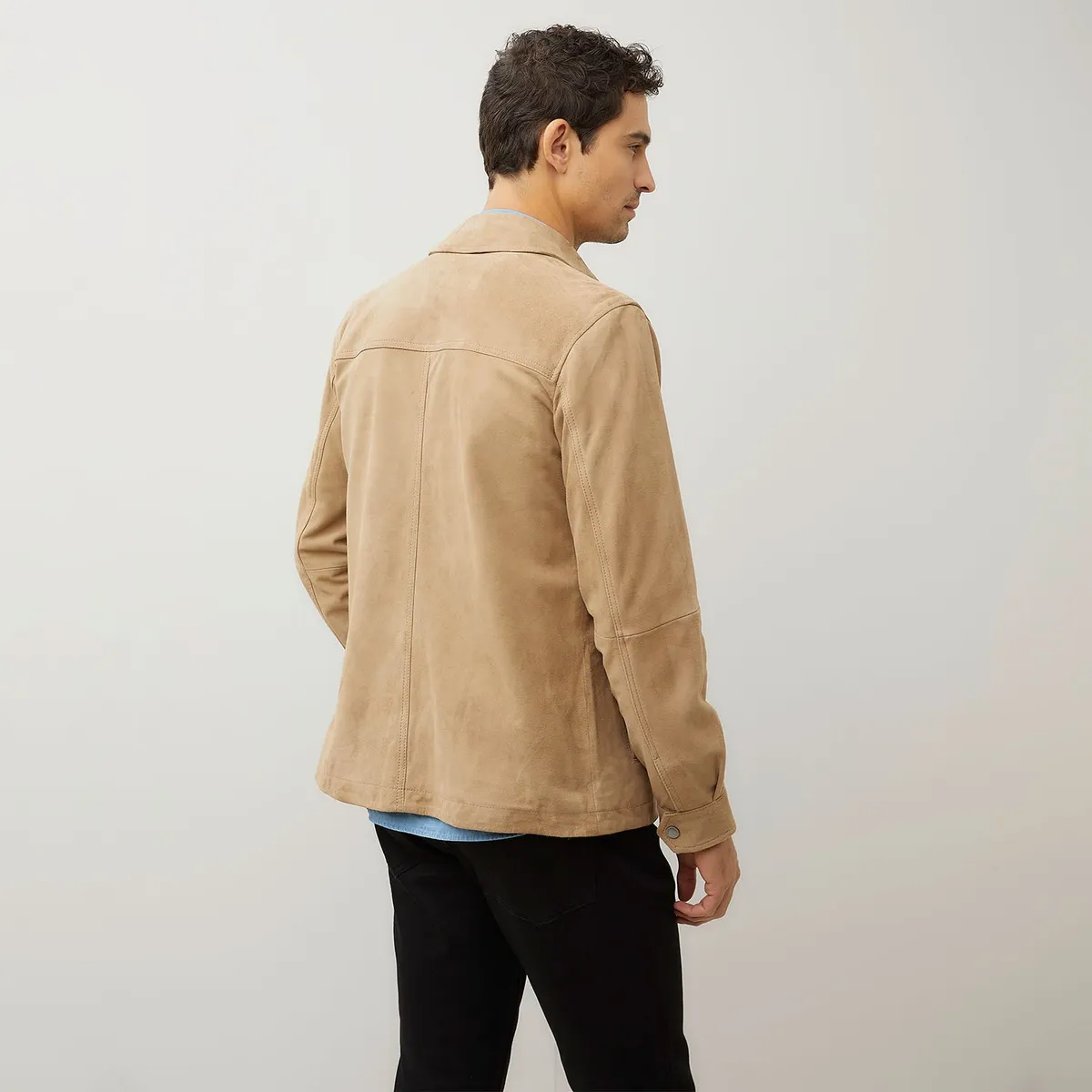 WOLF&HANK - Chaqueta de Cuero Wolf&Hank Diseño Liso Hombre