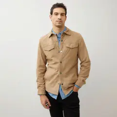 WOLF&HANK - Chaqueta de Cuero Diseño Liso Hombre