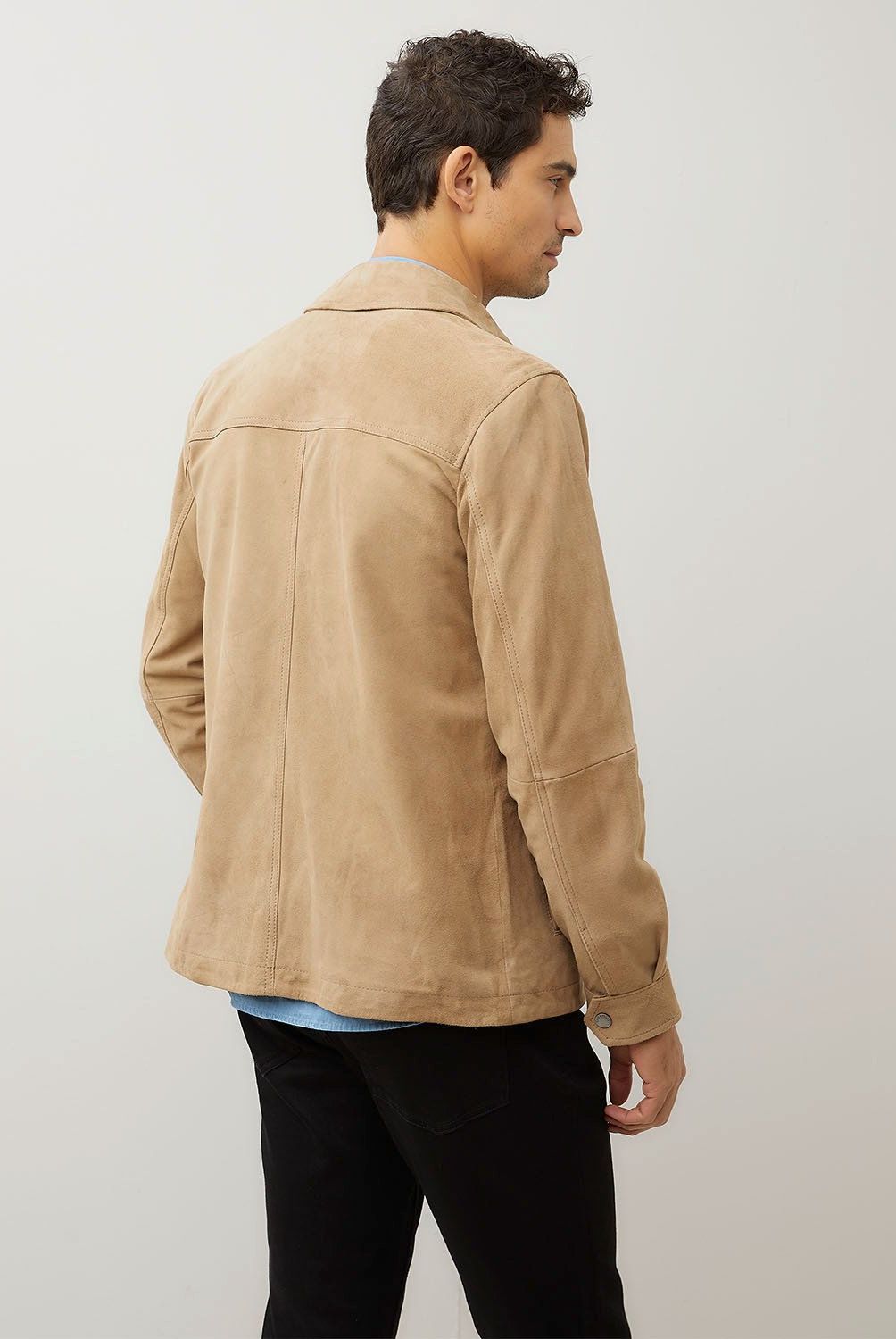 WOLF&HANK - Chaqueta de Cuero Wolf&Hank Diseño Liso Hombre