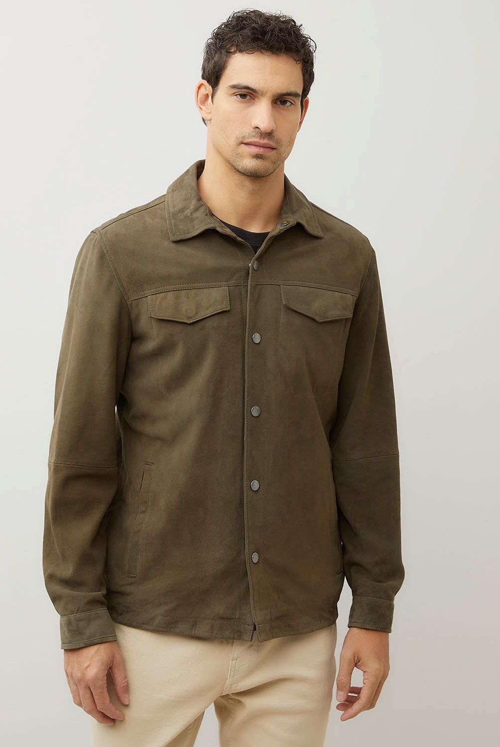 WOLF&HANK - Chaqueta de Cuero Wolf&Hank Diseño Liso Hombre