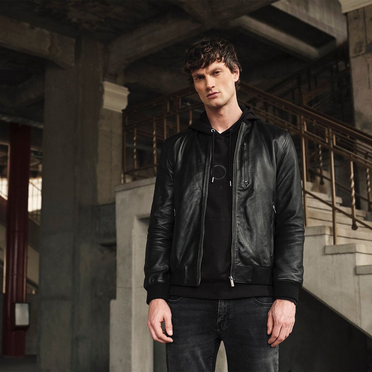 WOLF&HANK - Chaqueta De Cuero Hombre Wolf&Hank