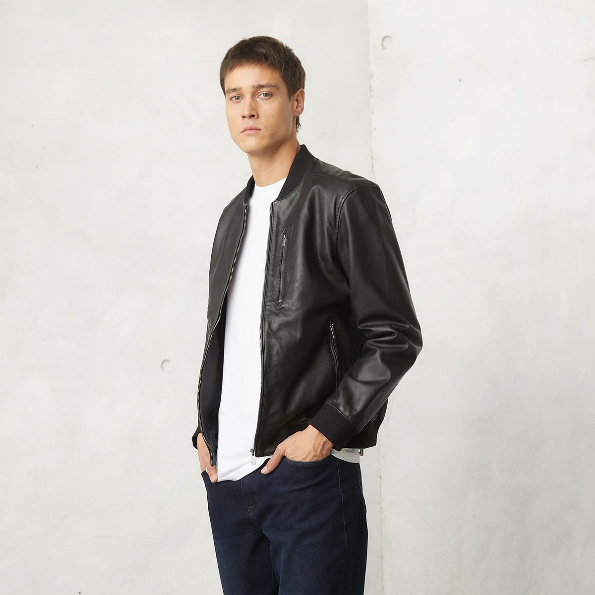 WOLF&HANK - Chaqueta De Cuero Hombre Wolf&Hank