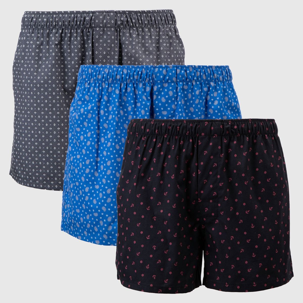 NEWPORT - Pack 3 Boxers Newport Algodón Hombre Estampados