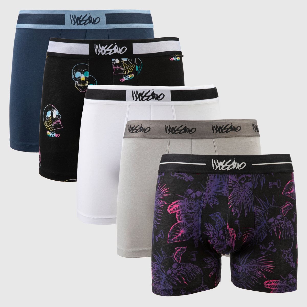 MOSSIMO - Pack 5 Bóxer Tejido Algodón Hombre Mossimo