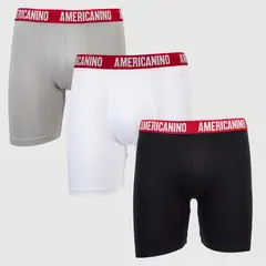 AMERICANINO - Pack de 3 Boxers Algodón Orgánico Hombre