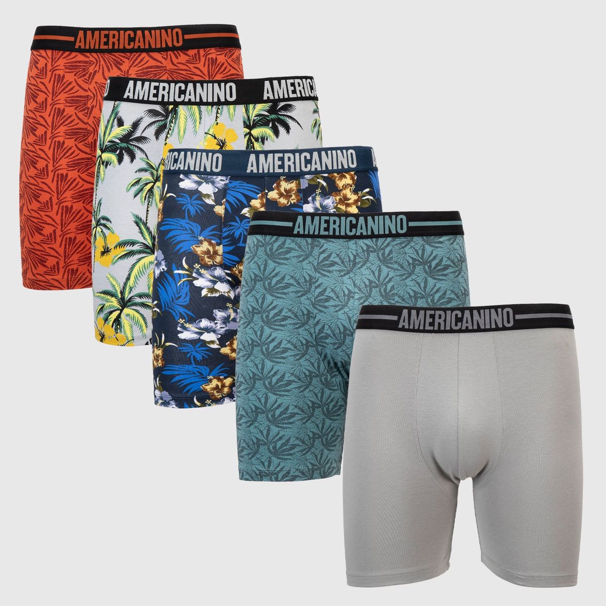 AMERICANINO - Pack de 5 Boxers Algodón Orgánico Hombre Americanino
