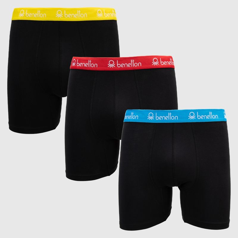 BENETTON - Pack De 3 Boxers Algodón Hombre Benetton