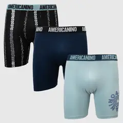 AMERICANINO - Pack 3 Boxers Algodón Orgánico Hombre