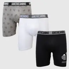 AMERICANINO - Pack 3 Boxers Algodón Orgánico Hombre