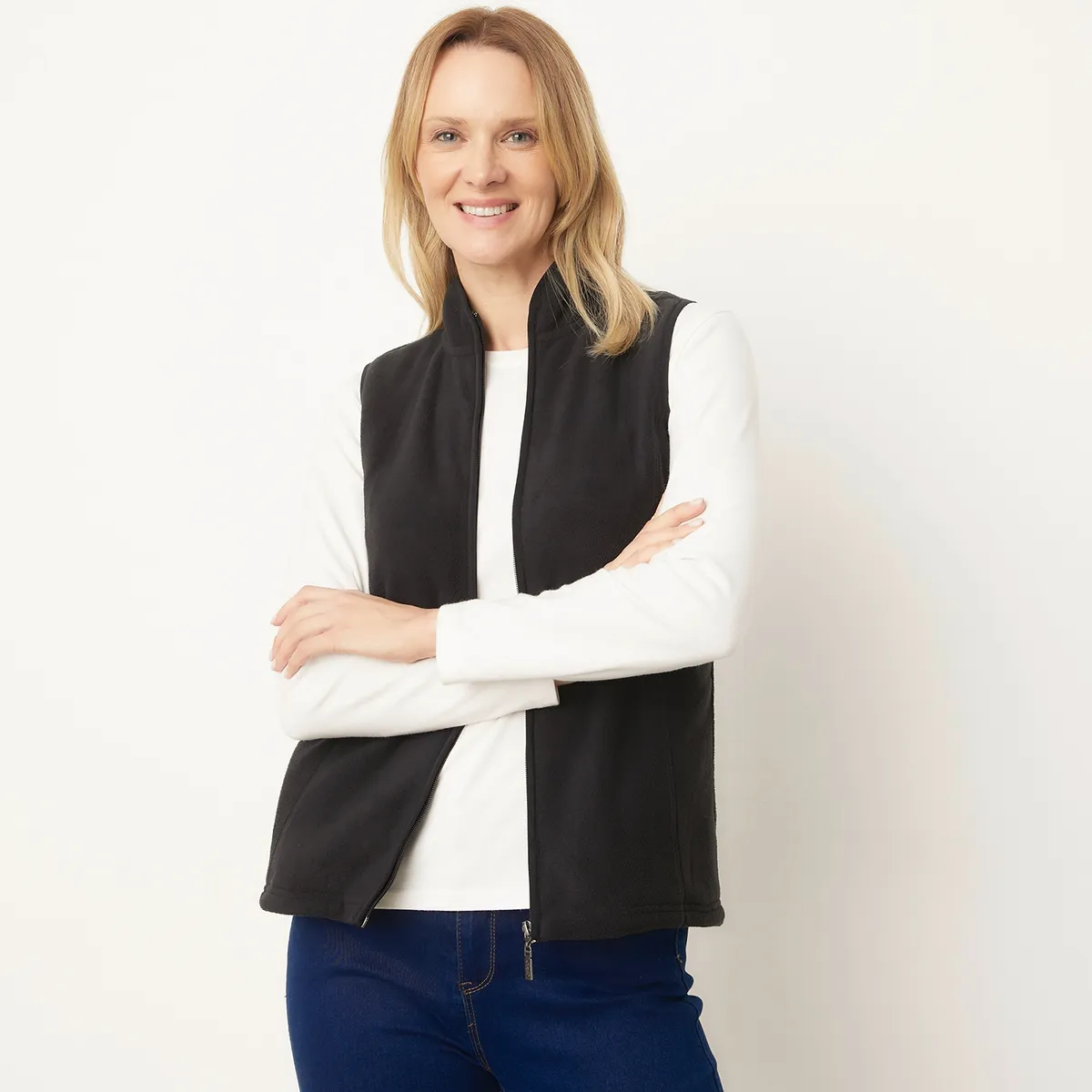 NEWPORT - Polerón Polar Mujer Newport Sin Mangas Cuello Alto