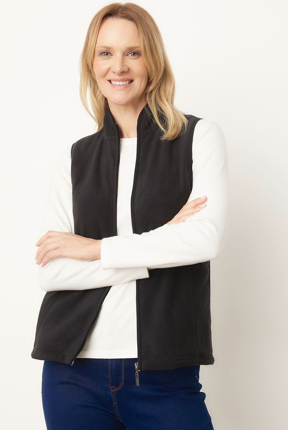NEWPORT - Polerón Polar Mujer Newport Sin Mangas Cuello Alto