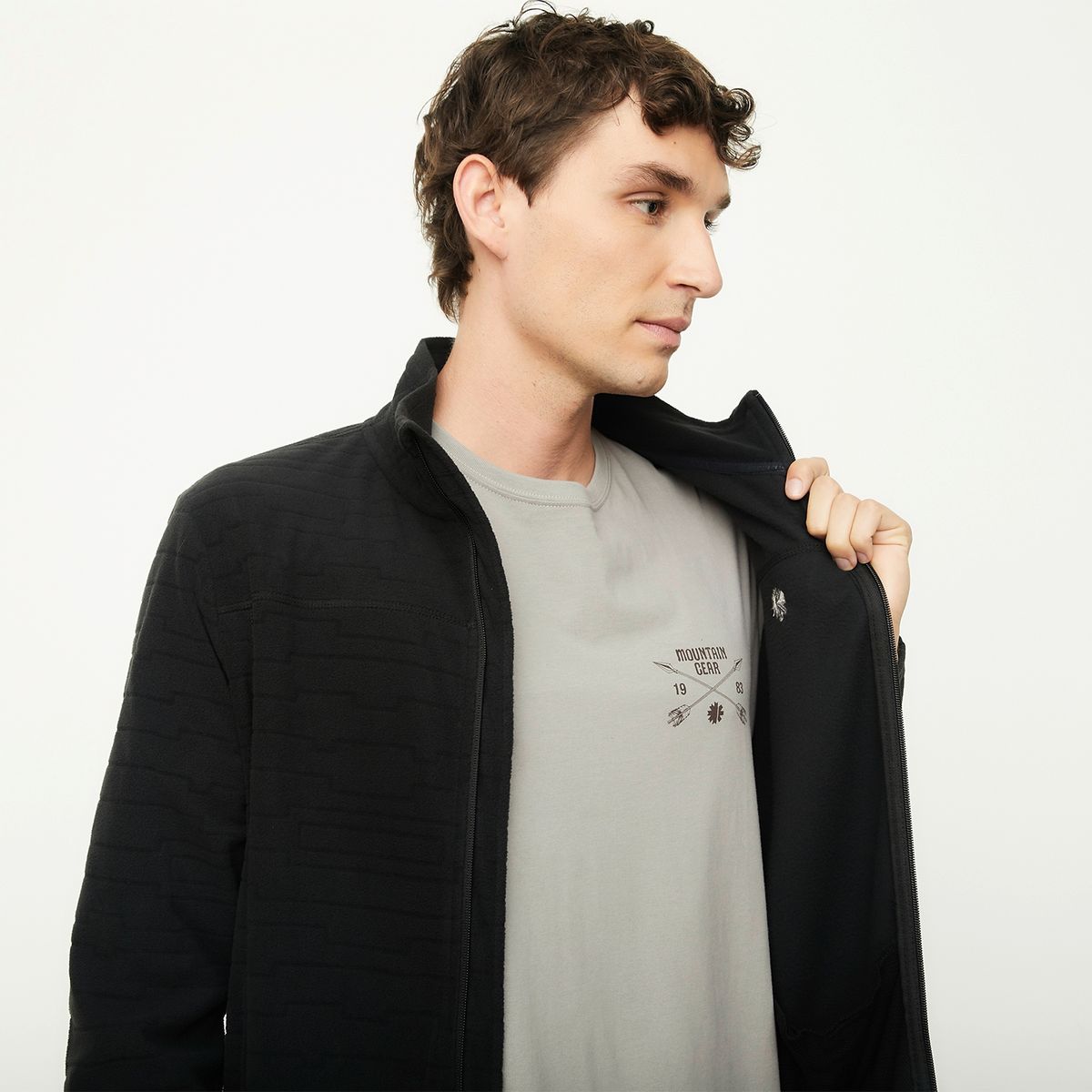 MOUNTAIN GEAR - Polar Deportivo Mountain Gear Hombre Manga Larga Con Cremallera