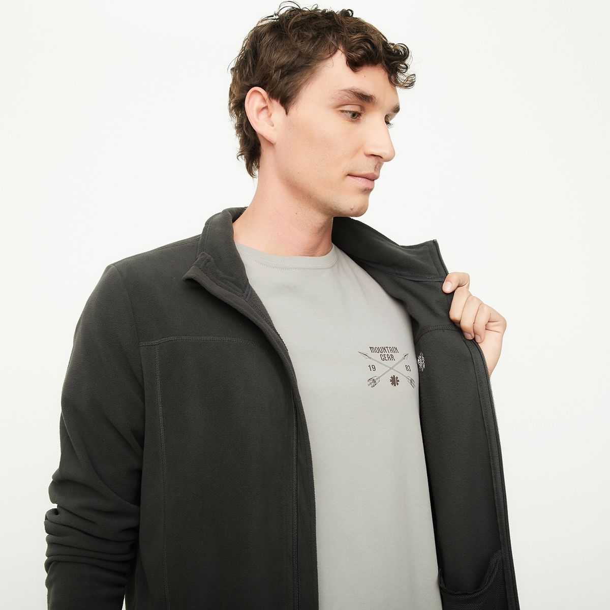 MOUNTAIN GEAR - Polar Deportivo Mountain Gear Hombre Manga Larga Con Cremallera