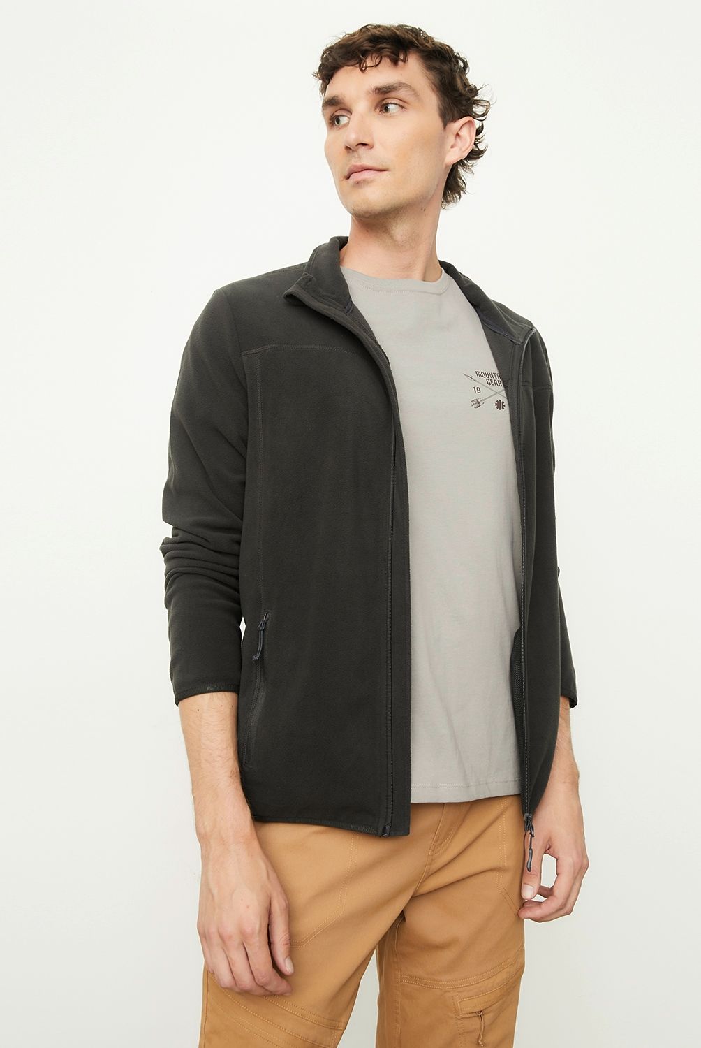 MOUNTAIN GEAR - Polar Deportivo Mountain Gear Hombre Manga Larga Con Cremallera