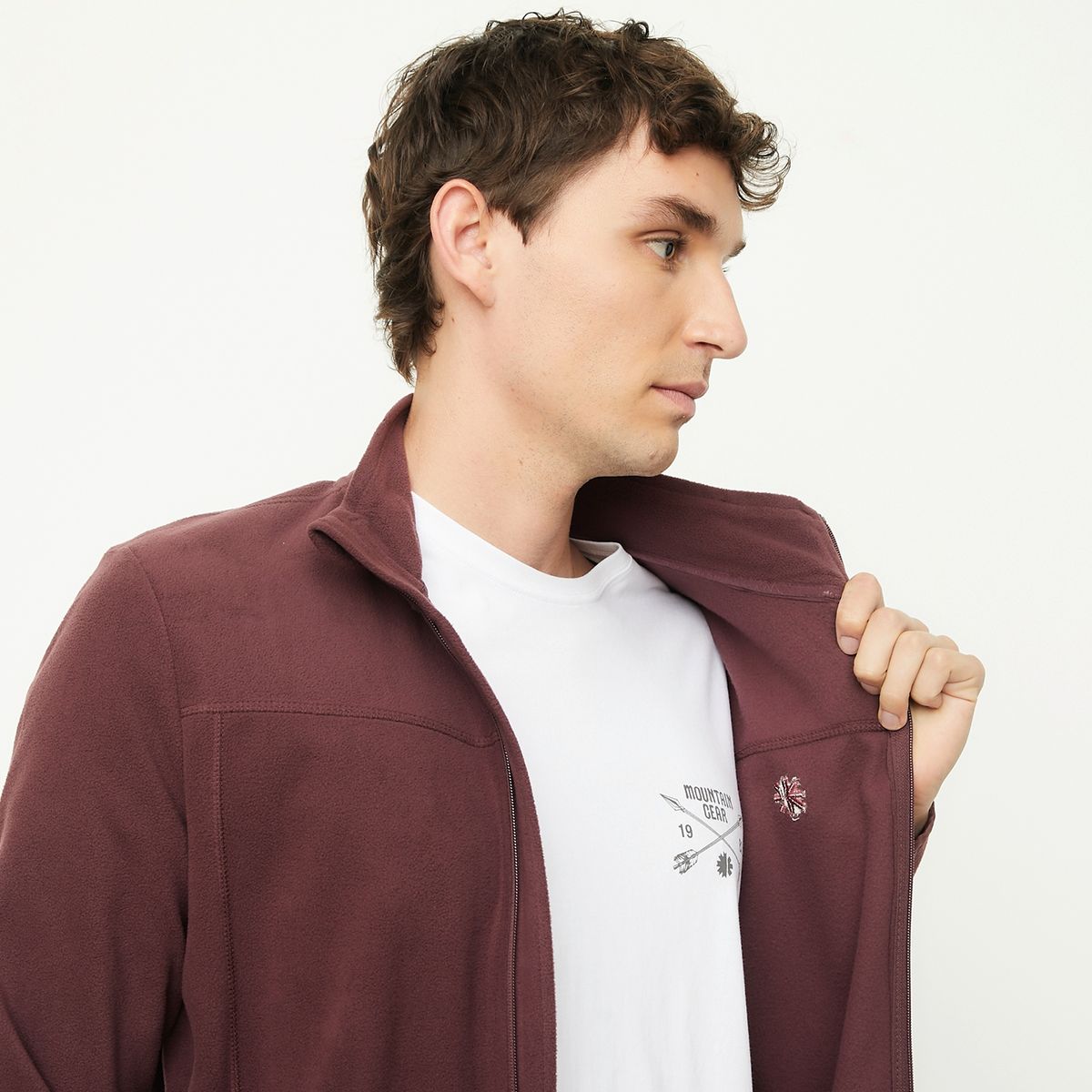 MOUNTAIN GEAR - Polar Deportivo Mountain Gear Hombre Manga Larga Con Cremallera