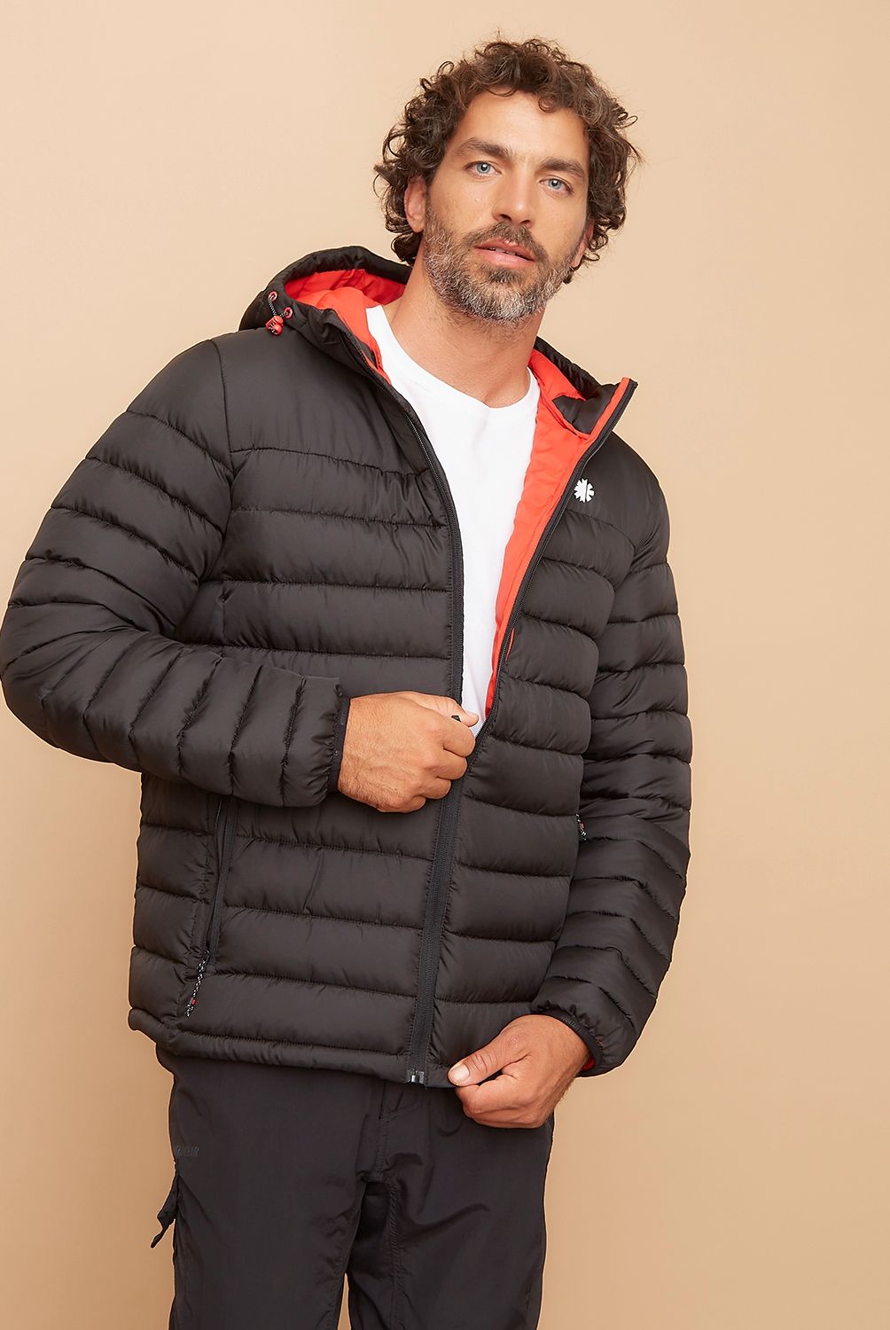 MOUNTAIN GEAR - Parka Deportiva Acolchada Con Gorro Hombre Mountain Gear