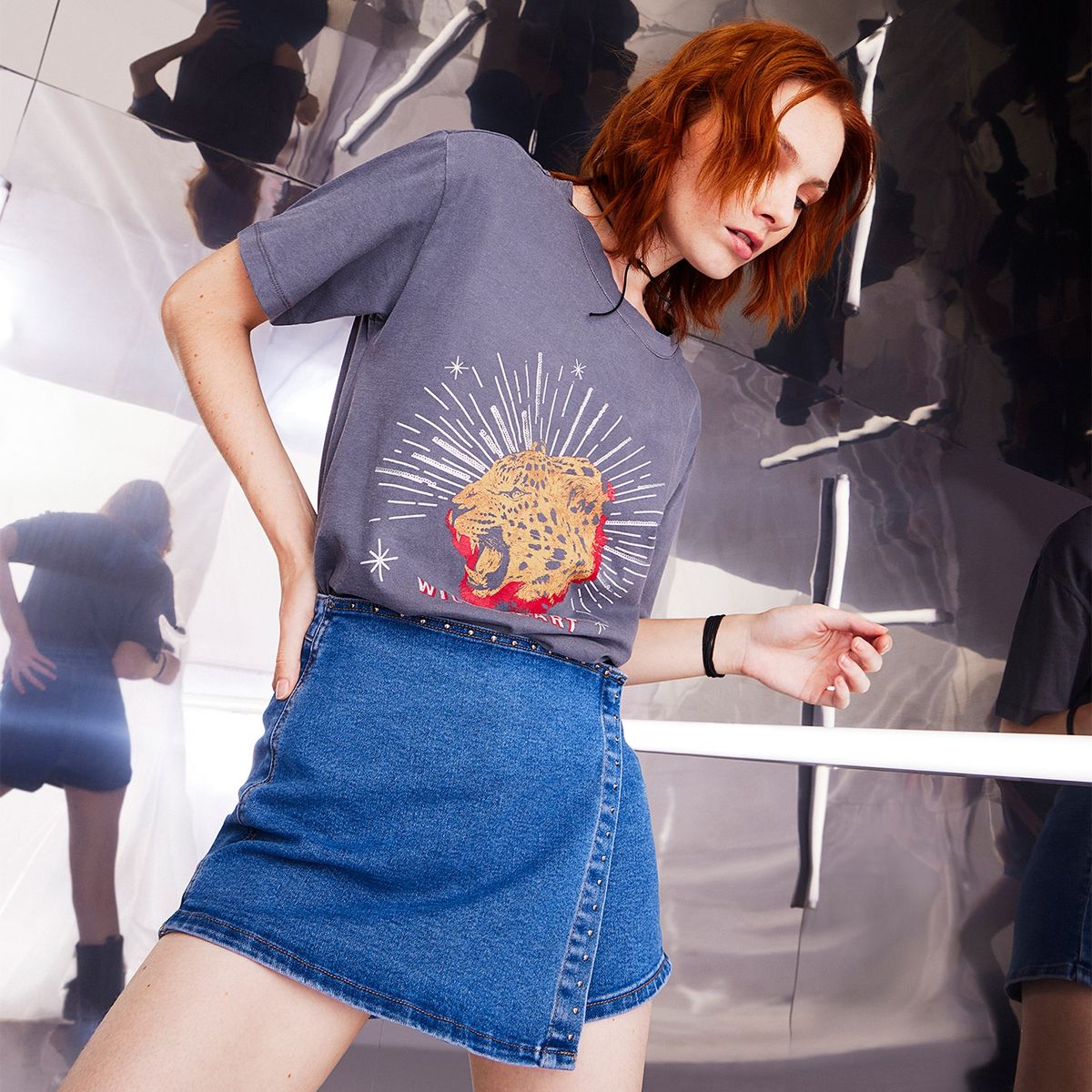 AMERICANINO - Falda Corta Algodón Mujer Americanino