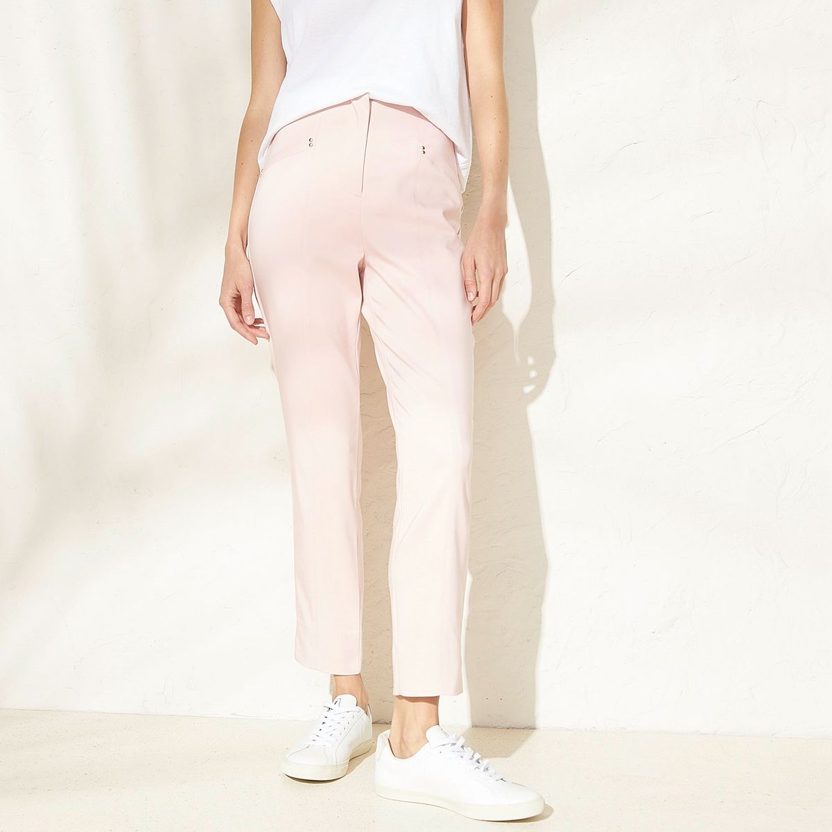 BASEMENT - Pantalón Sastre Slim Fit Tiro Alto Mujer Basement