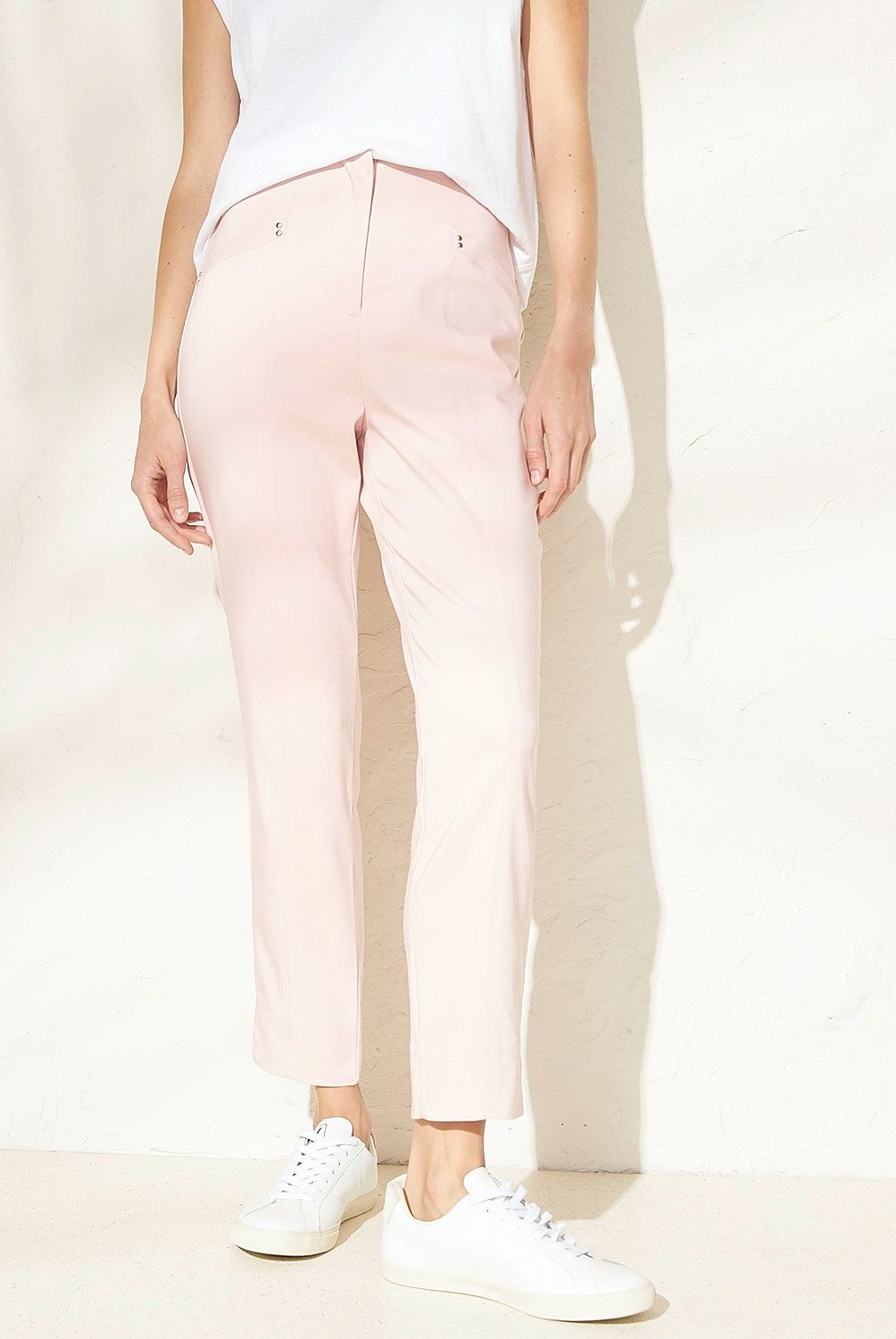 BASEMENT - Pantalón Sastre Slim Fit Tiro Alto Mujer Basement