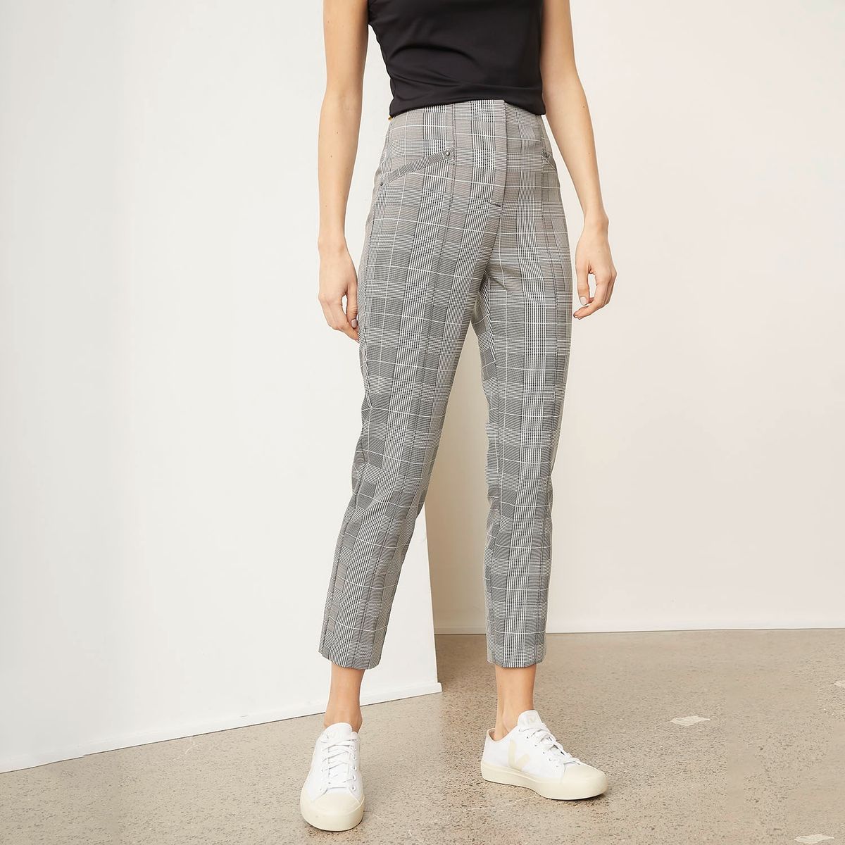 BASEMENT - Pantalón Slim Tiro Alto Mujer Basement