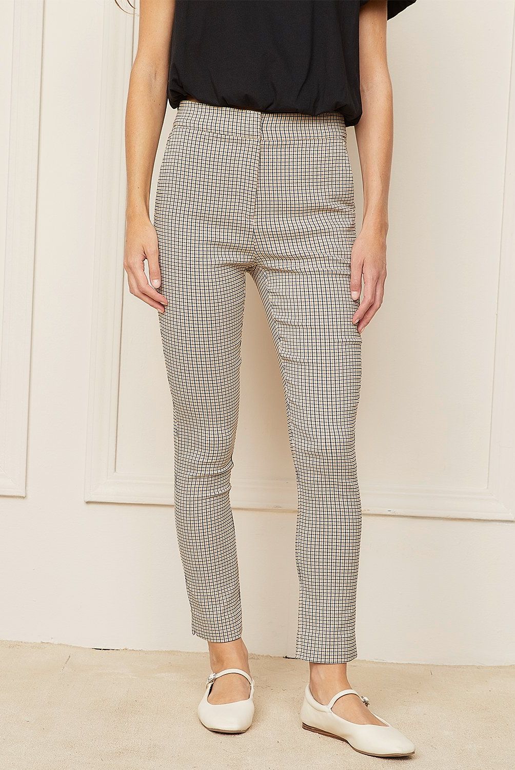 BASEMENT - Pantalón Straight Alto Basement Mujer Algodón