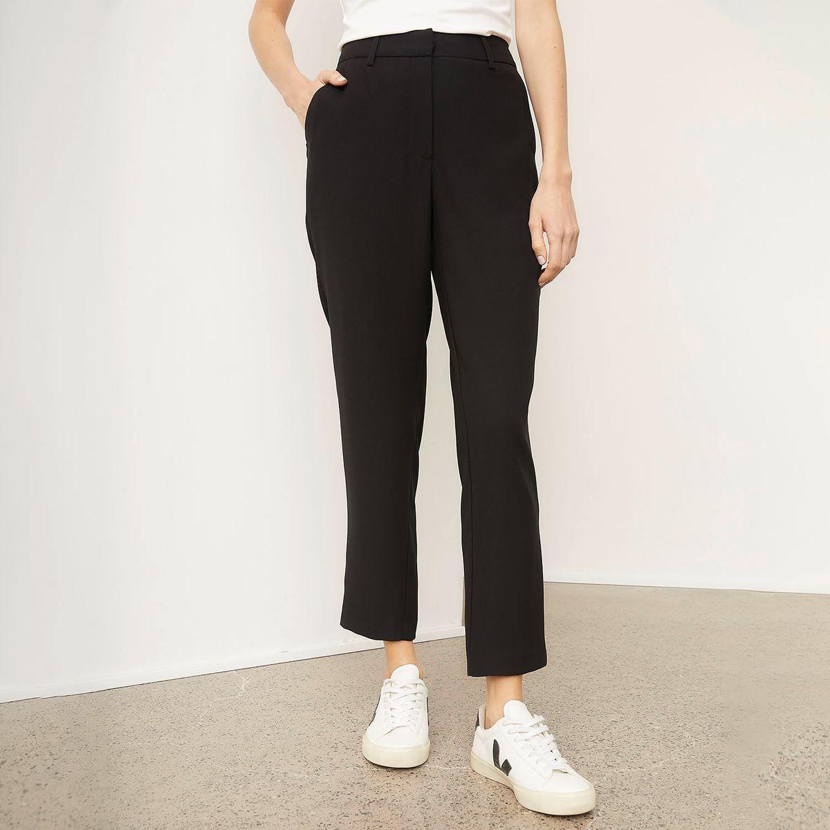 BASEMENT - Pantalón Slim Fit Tiro Alto Basement Mujer