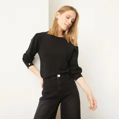BASEMENT - Sweater Eco Vero Viscosa Manga Larga Mujer Liso