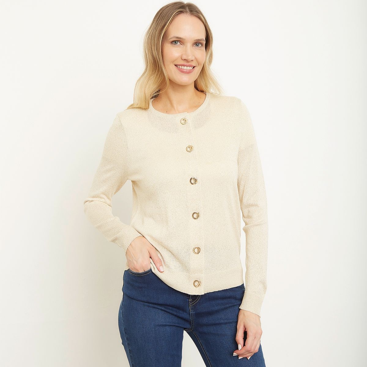 APOLOGY - Chaleco Cardigan Apology Viscosa Manga Larga Mujer