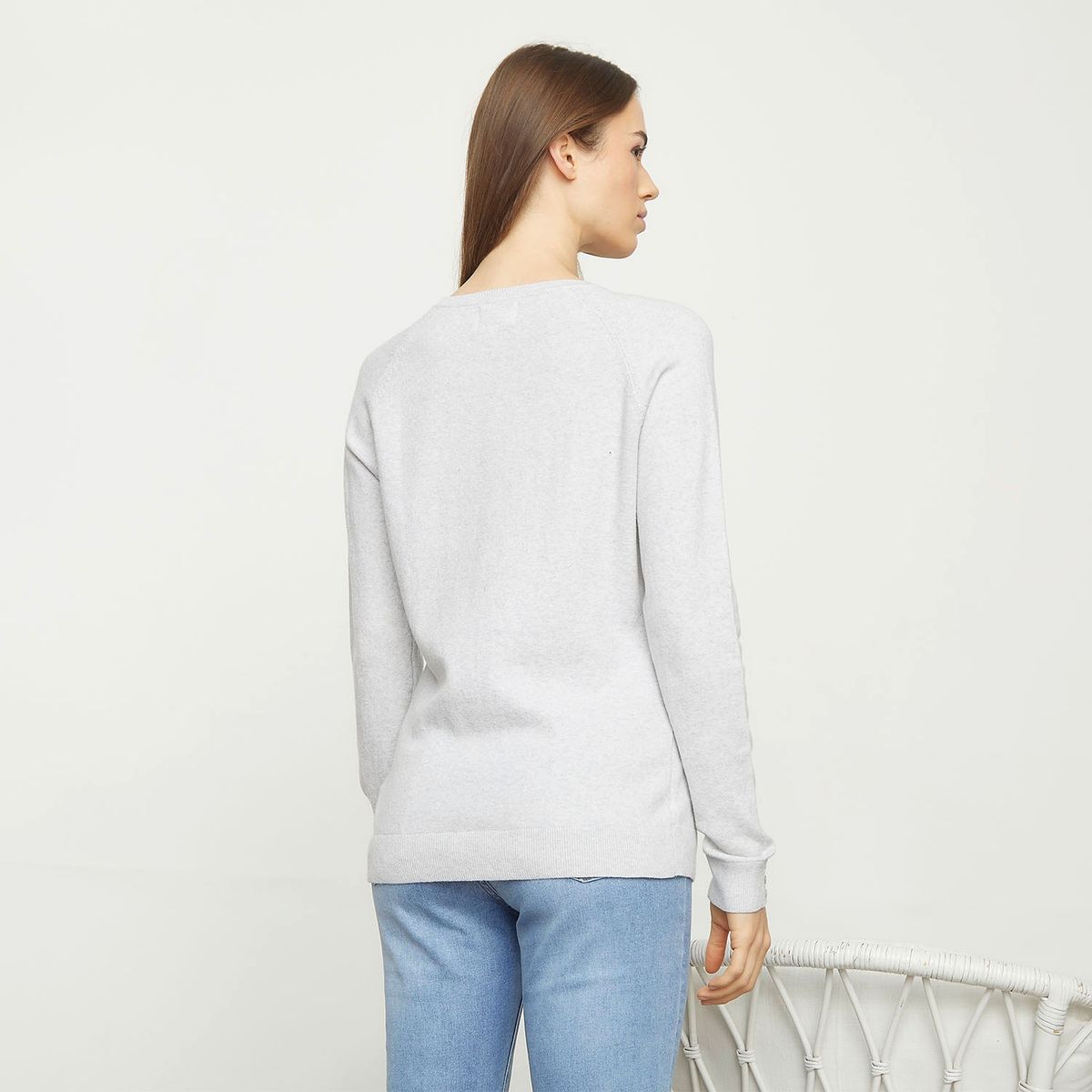 UNIVERSITY CLUB - Suéter University Club Algodón Manga Larga Mujer Diseño Liso
