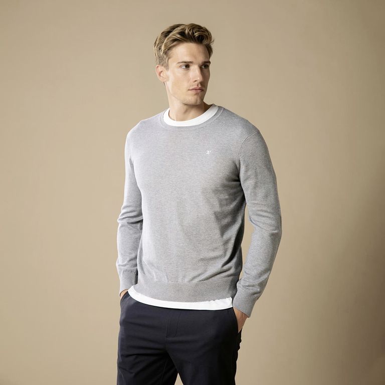 Sweater Algodón Cuello Redondo Hombre Regular Fit
