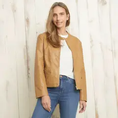 S COCCI - Chaqueta Eco Cuero S.Cocci Urbana Mujer Manga Larga