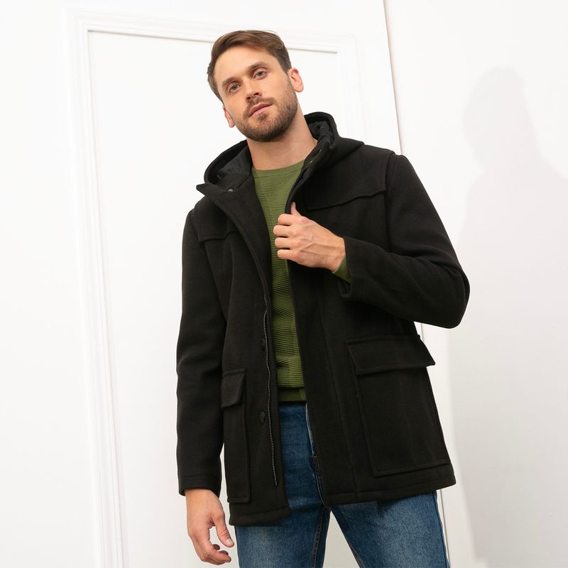 BASEMENT - Abrigo Con Gorro Hombre Basement