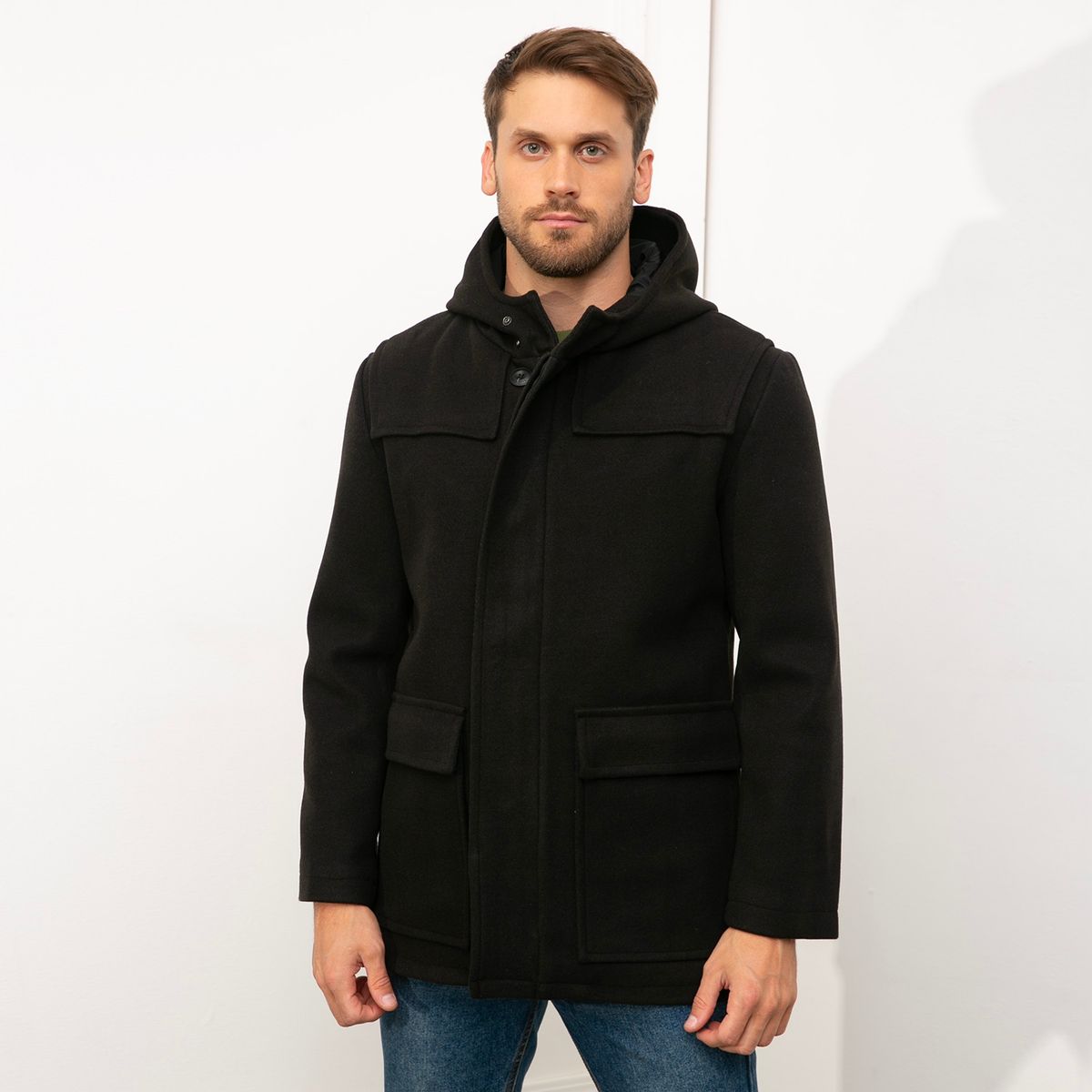 BASEMENT - Abrigo Con Gorro Hombre Basement