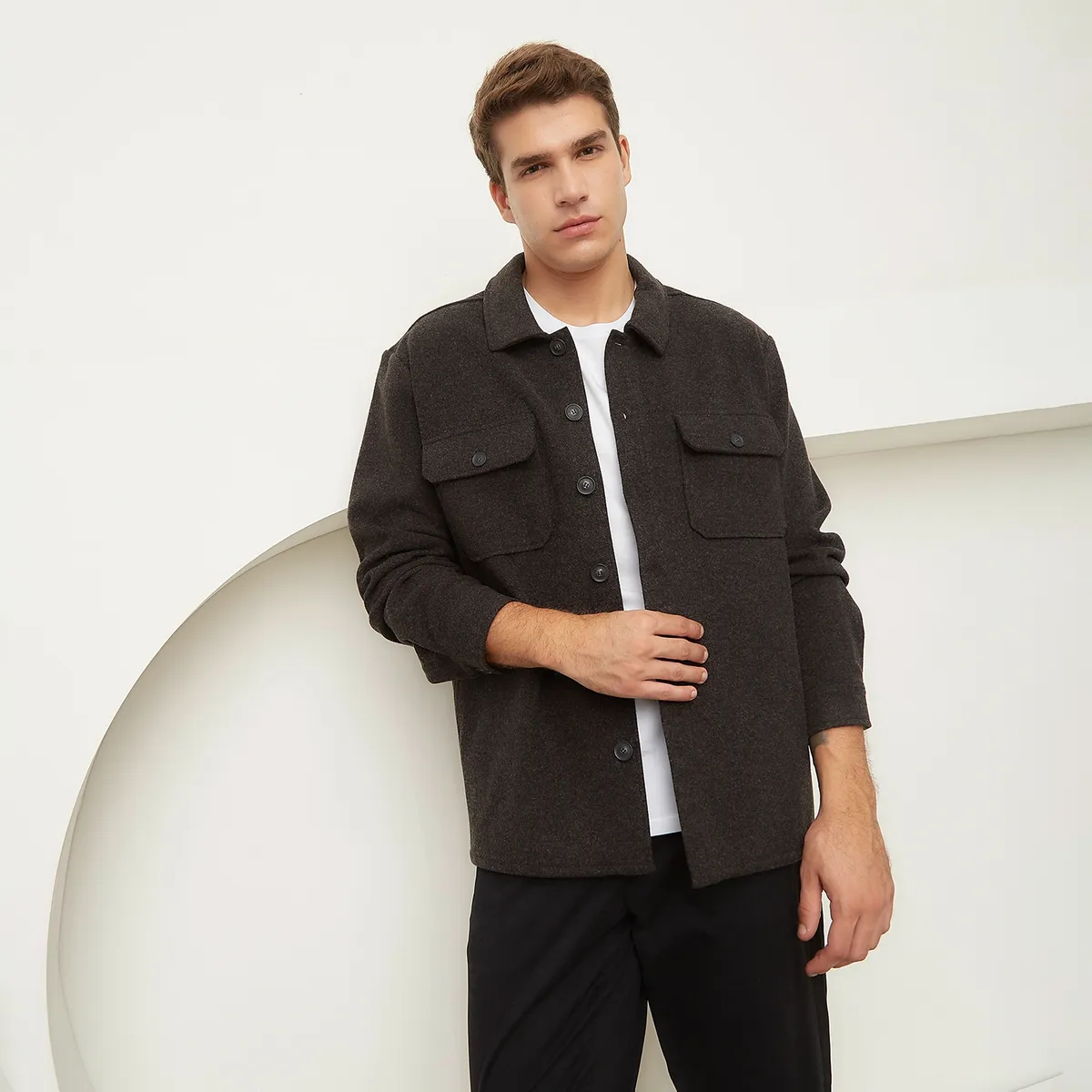 BASEMENT - Chaqueta De Paño Hombre Basement