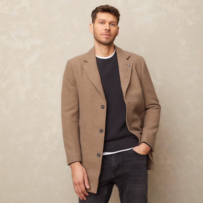 WOLF&HANK - Abrigo De Paño Hombre Casual Wolf&Hank