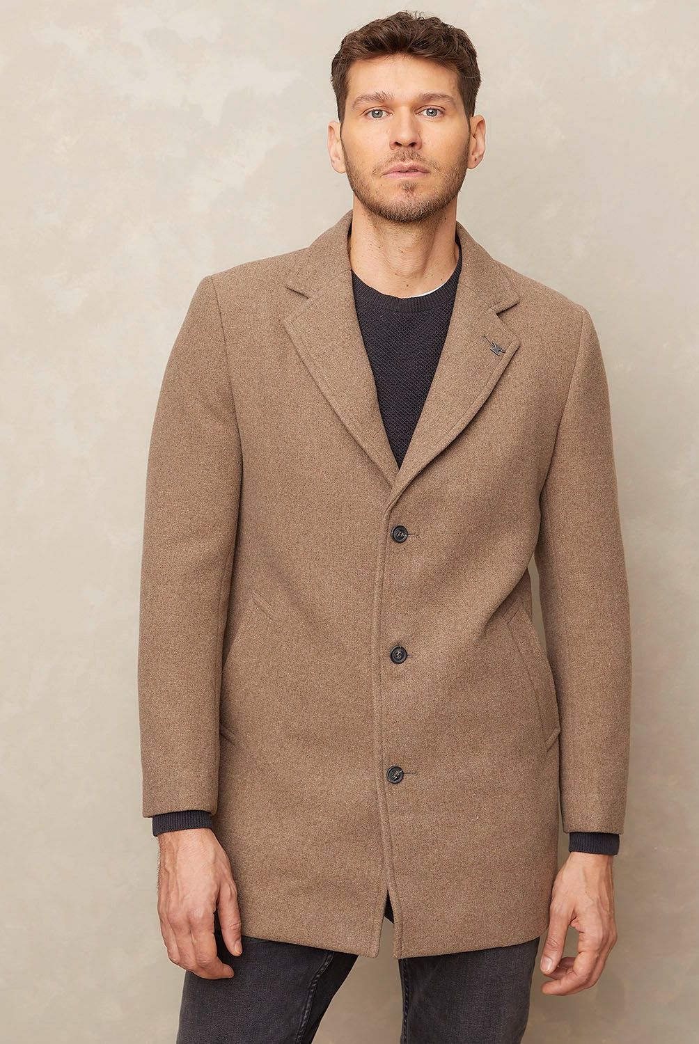 WOLF&HANK - Abrigo De Paño Hombre Casual Wolf&Hank