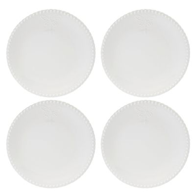 Imagen 2 del producto Set 4 Platos 19 Cm Porcelana Blanco Libélula New